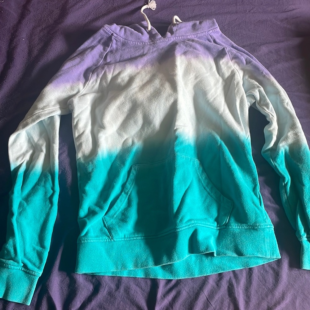 Purple White and Teal Hoodie